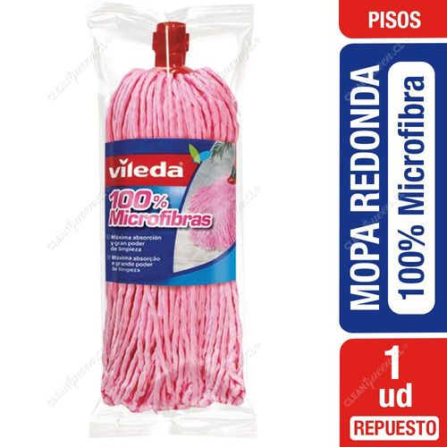 Mopa Redonda 100% Microfibra Vileda Repuesto