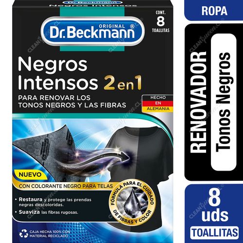 Negros Intensos en Toallitas Dr. Beckmann 8 Unid