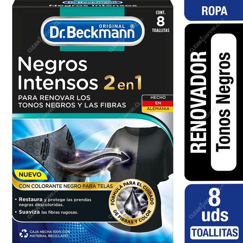 Negros Intensos en Toallitas Dr. Beckmann 8 Unid