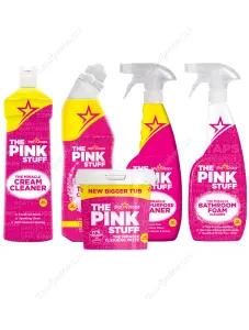 Pack The Pink Stuff Pasta Limpiadora Multiuso 850 g + Limpiador Multiuso 750 ml + Limpiador Baño Espuma 750 ml + Limpiador Inodoro Antisarro 750 ml + Crema Limpiadora Multiuso 500 ml