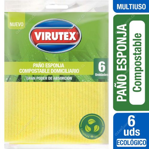 Paño Esponja Virutex Ultra Absorbente 6 Unid