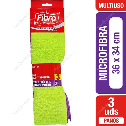 Paño Microfibra Fibro 3 Unid