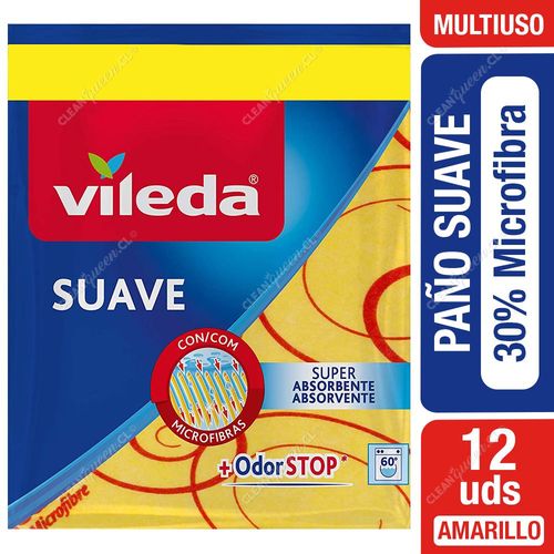 Paño Multiuso Suave 30% Microfibra Vileda 12 Unid