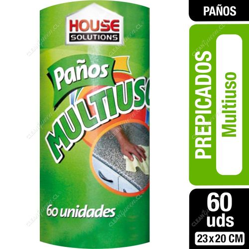 Paños Prepicados House Solutions Multiuso 60 Unid