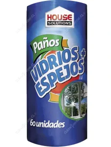 Paños Prepicados House Solutions Vidrios y Espejos 60 Unid