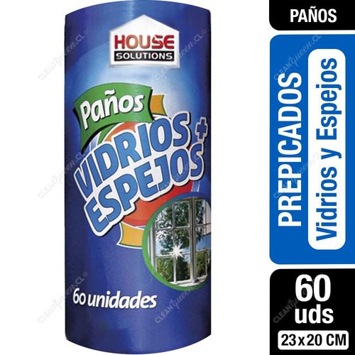 Paños Prepicados House Solutions Vidrios y Espejos 60 Unid