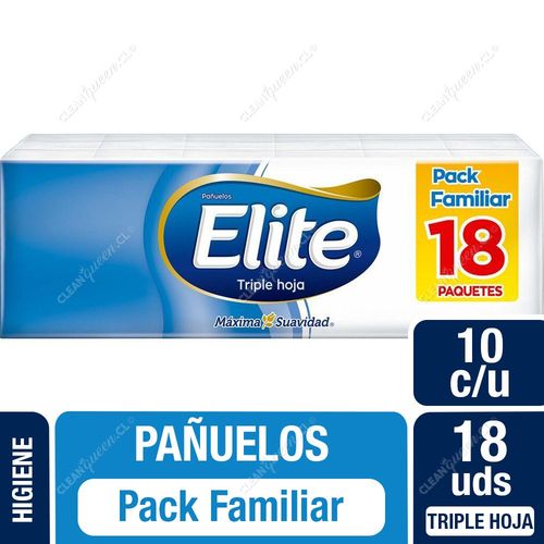 Pañuelo Triple Hoja Elite 10 Unid c/u x 18 Unid