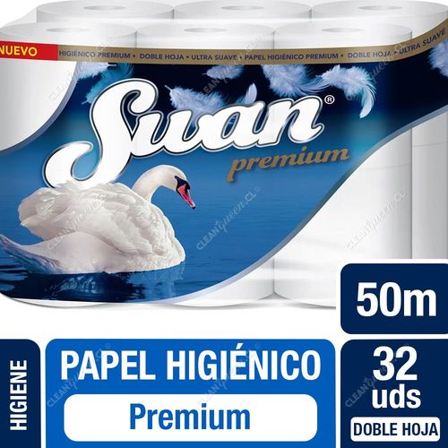 Papel Higiénico Swan Premium Doble Hoja 32 Unid 50 mts c/u