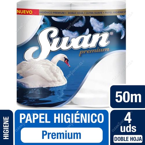 Papel Higiénico Swan Premium Doble Hoja 4 Unid 50 mts c/u