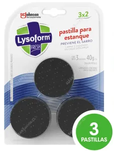 Pastillas Estanque Inodoro Lysoform Antisarro 40 g c/u 3 Unid