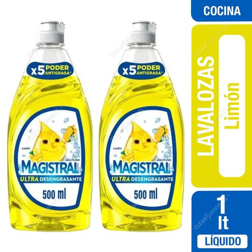 Magistral Lavaloza Ultra Desengrasante Limón 2 x 500 ml