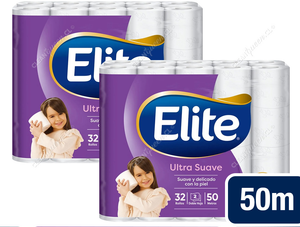 Elite Papel Higiénico Ultra Doble Hoja 50 m 64 un