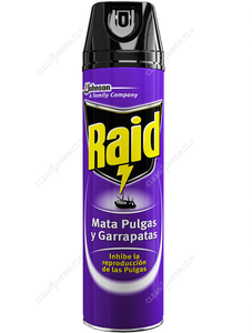 Raid Insecticida Mata Pulgas y Garrapatas 390 cc