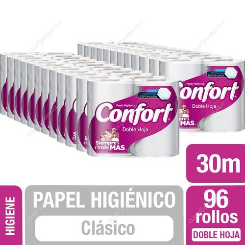 Confort Papel Higiénico Doble Hoja 30 m 96 un