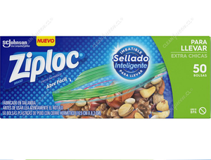 Ziploc Bolsas Multiuso para Llevar Cierre Fácil Extra Chicas 50 un