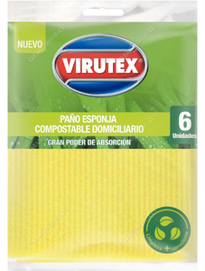 Virutex Paño Esponja Ultra Absorbente 6 un
