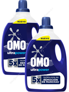 Detergente Líquido Omo Matic Ultra Power Botella 2 x 3 L