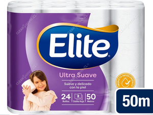 Elite Papel Higiénico Ultra Doble Hoja 50 m 24 un