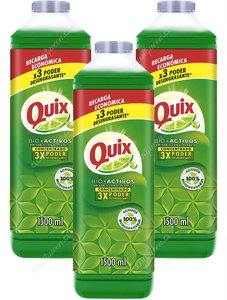 Quix Lavaloza Bio Activos Concentrado Limón Recarga 3 x 1.5 L