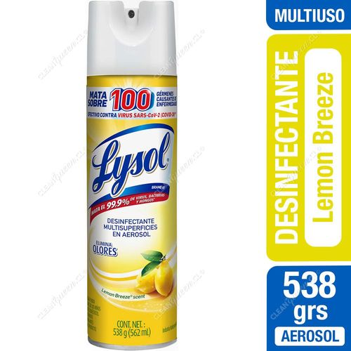 Lysol Desinfectante Multiuso Aerosol Lemon Breeze 538 g