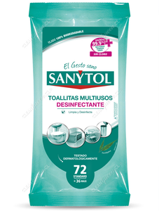 Sanytol Toallitas Desinfectantes Multiuso 36 Maxi un