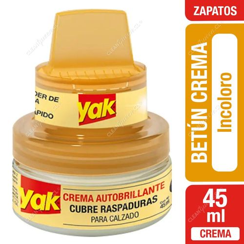 Yak Betún Crema Incoloro 45 ml