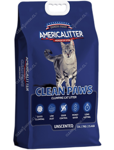 America Litter Arena Gato Clean Paws Sin 7 kg