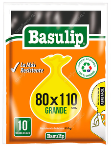 Basulip Bolsas Basura Grande 80 x 110 cm 10 un