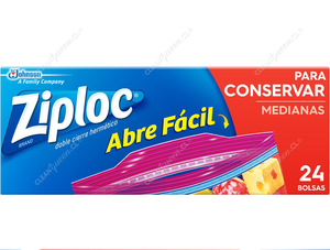 Ziploc Bolsas Multiuso para Conservar Cierre Fácil Medianas 24 un