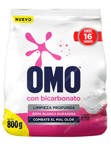 Omo Detergente Polvo Matic Bicarbonato Bolsa 800 g