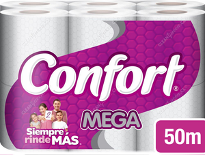 Confort Papel Higiénico Mega Doble Hoja 50 m 32 un