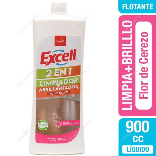 Excell Limpiador + Abrillantador Piso Flotante Flor de Cerezo 900 cc