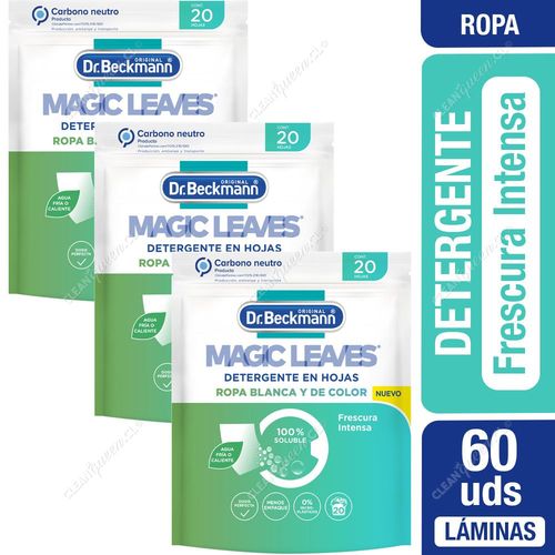 Dr. Beckmann Detergente Láminas Magic Leaves Frescura Intensa 3 x 20 un