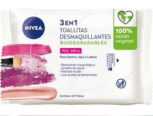 Nivea Toallitas Desmaquillantes Suaves Piel Seca 25 un