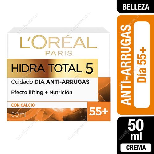 L'Oréal Crema Facial Día Anti-Arrugas +55 Hidra Total 50ml