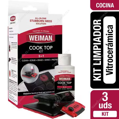 Weiman Kit Limpiador Vitrocerámica 3 un