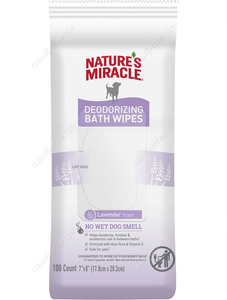Nature's Miracle Toallitas Húmedas para Perro Lavender 100 un