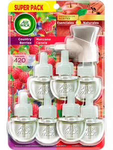 Air Wick Aparato + Repuesto Aromatizante Eléctrico Súper Pack 7 un