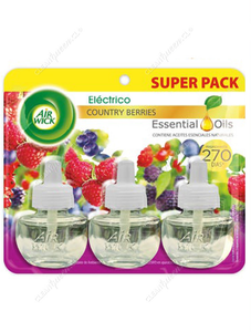 Air Wick Repuesto Aromatizante Ambiental Eléctrico Country Berries Super Pack