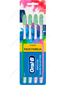 Oral-B Cepillo Dental Pack Familia Color Indicator 4 un