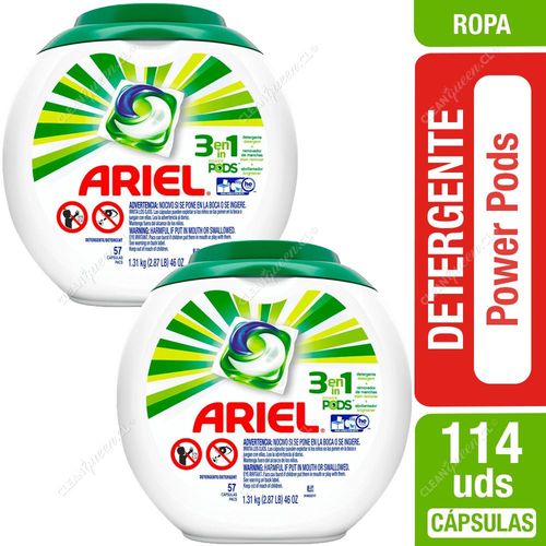 Ariel Detergente Cápsulas Pods 2 x 57 un