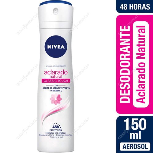 Nivea Desodorante Aerosol Mujer Aclarado Natural Classic Touch 150 ml