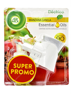 Air Wick Aparato + Repuesto Aromatizante Ambiental Eléctrico Manzana y Canela 21 ml