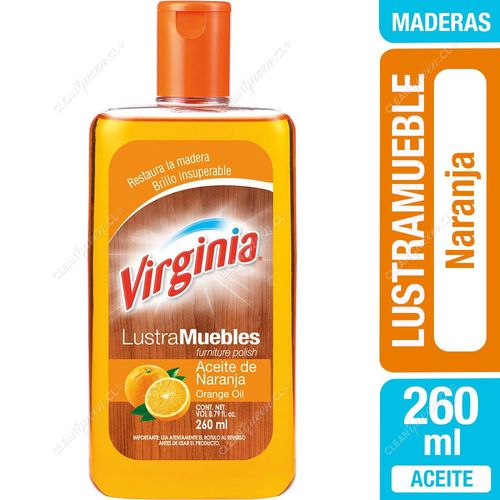 Virginia Lustra Muebles Aceite Naranja 260 ml