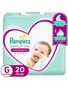 Pampers Pañales Premium Care Talla g 20 un