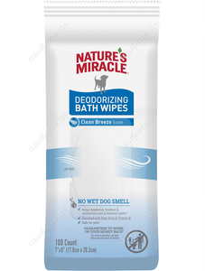 Nature's Miracle Toallitas Húmedas para Perro Clean Breeze 100 un