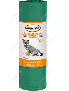Superior Bolsas de Basura Ecológicas Carga Pesada 80 x 120 cm 10 un