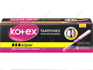 Kotex Tampón con Aplicador Súper 8 un
