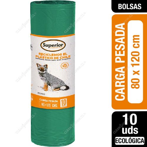 Superior Bolsas de Basura Ecológicas Carga Pesada 80 x 120 cm 10 un