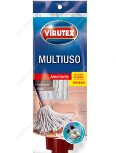 Virutex Mopa Redonda Algodón Repuesto Extra Grande